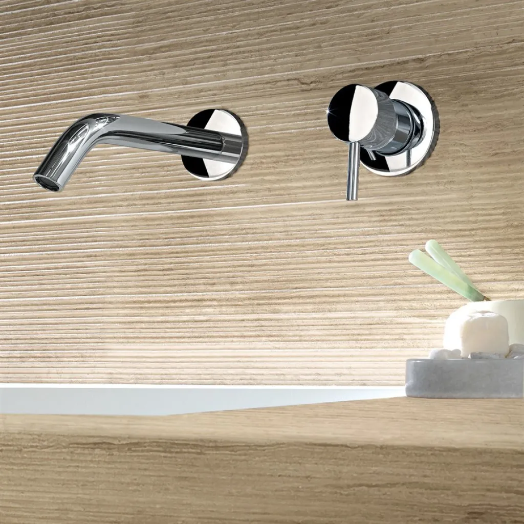 Nostromo E811 håndvaskbatteri til indbygning m 20 cm fast tud -  Built-in washbasin tap with 20 cm spout, Chrome