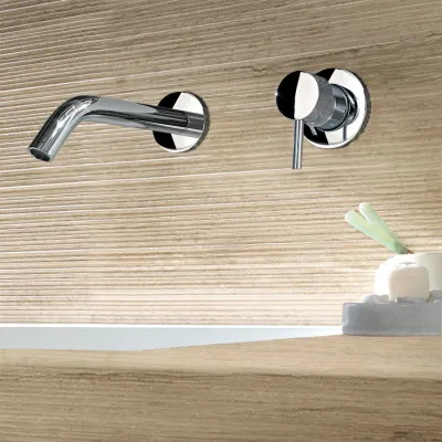 Nostromo E811 håndvaskbatteri til indbygning m 20 cm fast tud -  Built-in washbasin tap with 20 cm spout, Chrome