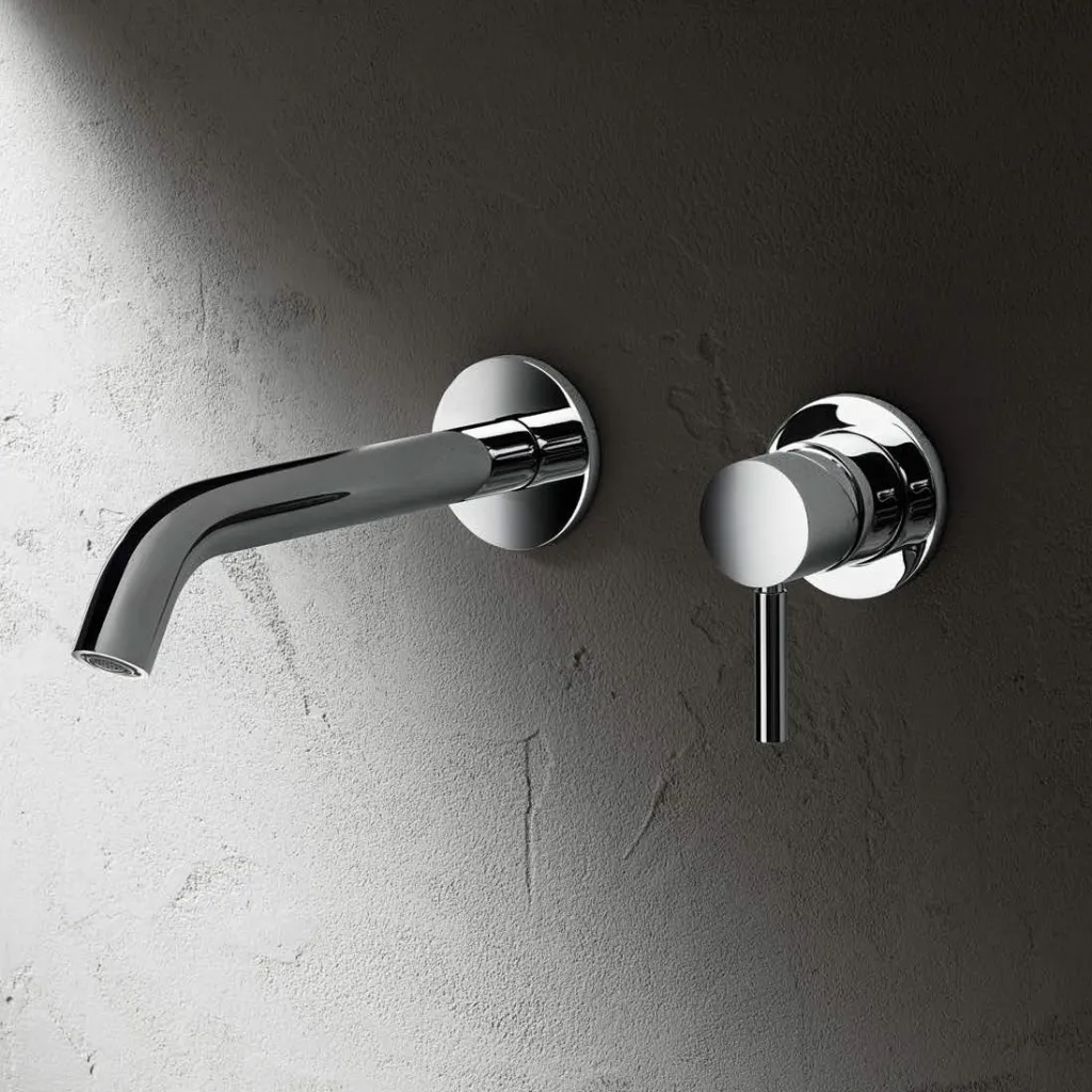 Nostromo E811 håndvaskbatteri til indbygning m 20 cm fast tud -  Built-in washbasin tap with 20 cm spout, Chrome