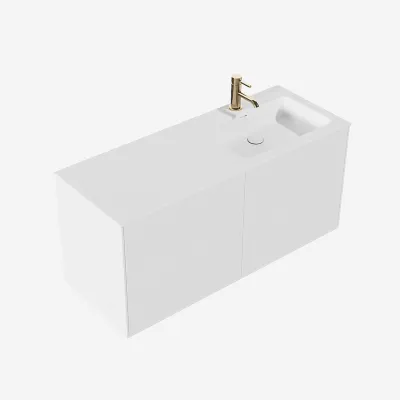 Pulcher Mood 120R Soho - Bathroom furniture 120x46 cm, Mathvid w/ SolidTec® sink