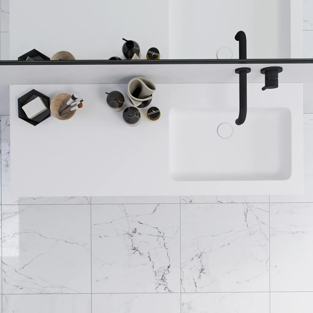 Pulcher Mood 120R Soho - Bathroom furniture 120x46 cm, Mathvid w/ SolidTec® sink
