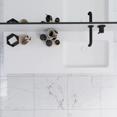 Pulcher Mood 120R Soho - Bathroom furniture 120x46 cm, Mathvid w/ SolidTec® sink