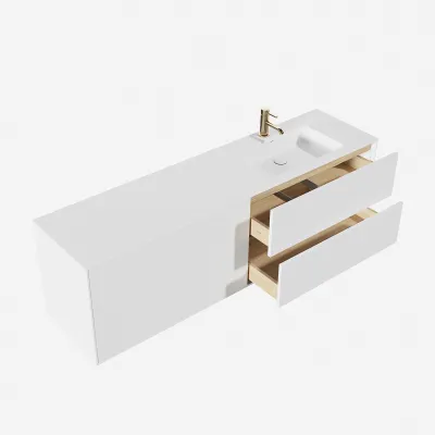 Pulcher Mood 180R Soho - Bathroom furniture 180x46 cm, Mathvid w/ SolidTec® sink