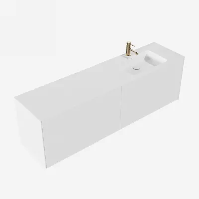 Pulcher Mood 180R Soho - Bathroom furniture 180x46 cm, Mathvid w/ SolidTec® sink