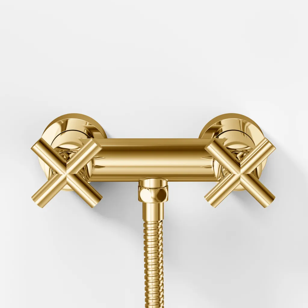 Fly Classic FBR204 - Shower mixer, Polished Brass Natural