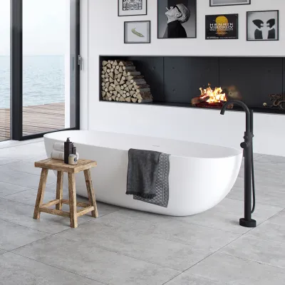 Semplice SBS600 - Freestanding bath mixer, Matte black