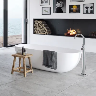 Semplice SBS600 - Freestanding bath armature Chrome