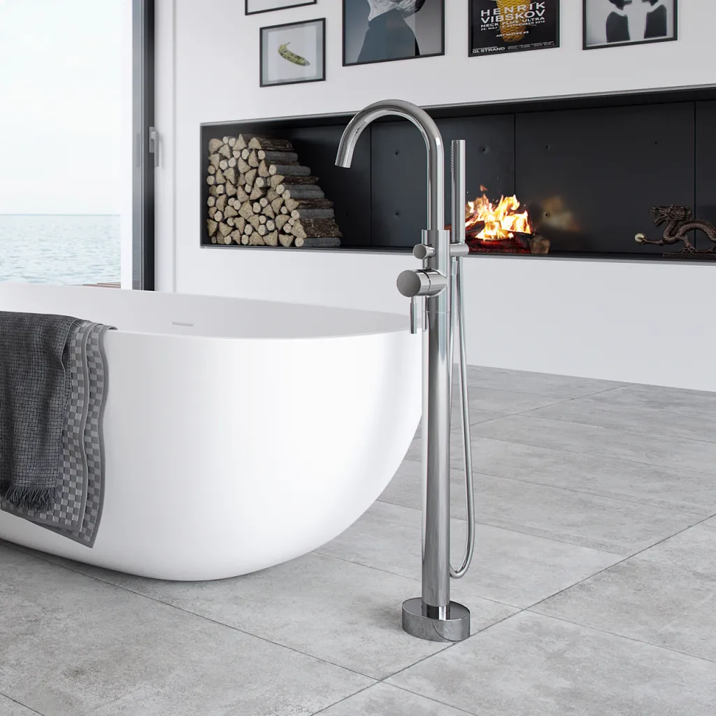 Semplice SBS600 - Freestanding bath armature Chrome