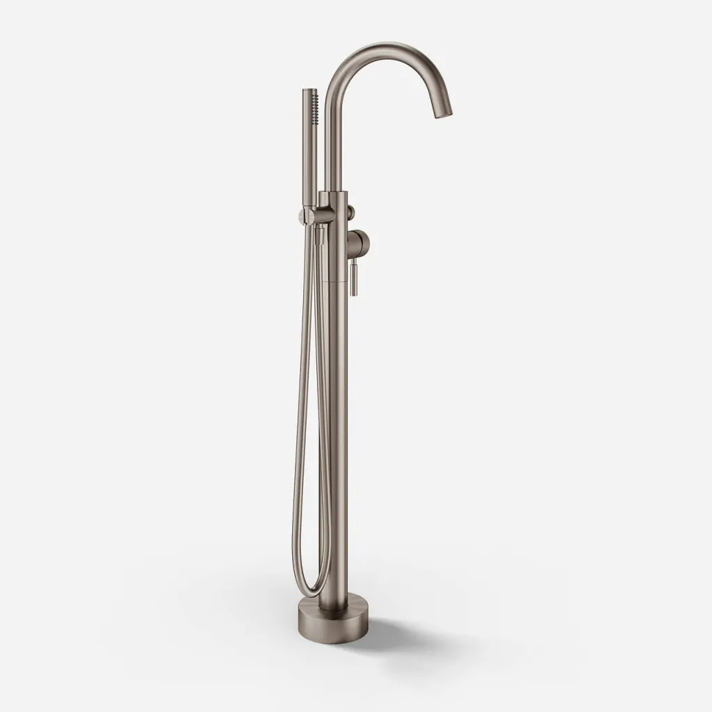 Semplice SBS600 - Freestanding bath mixer, PVD Brushed Steel