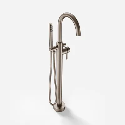 Semplice SBS600 - Freestanding bath mixer, PVD Brushed Steel