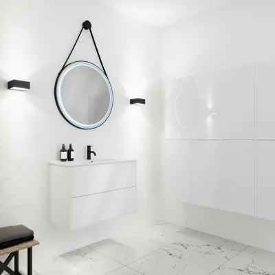 ArkiLife® Cobus ACC8036 CPH Square - Compact bathroom furniture 81x36 cm w/porcelain sink
