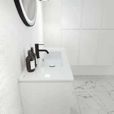 ArkiLife® Cobus ACC8036 CPH Square - Compact bathroom furniture 81x36 cm w/porcelain sink