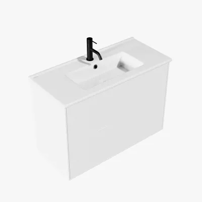 ArkiLife® Cobus ACC8036 CPH Square - Compact bathroom furniture 81x36 cm w/porcelain sink