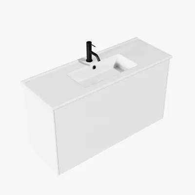 ArkiLife® Cobus ACC1036 CPH Square - Compact bathroom furniture 101x36 cm w/porcelain sink