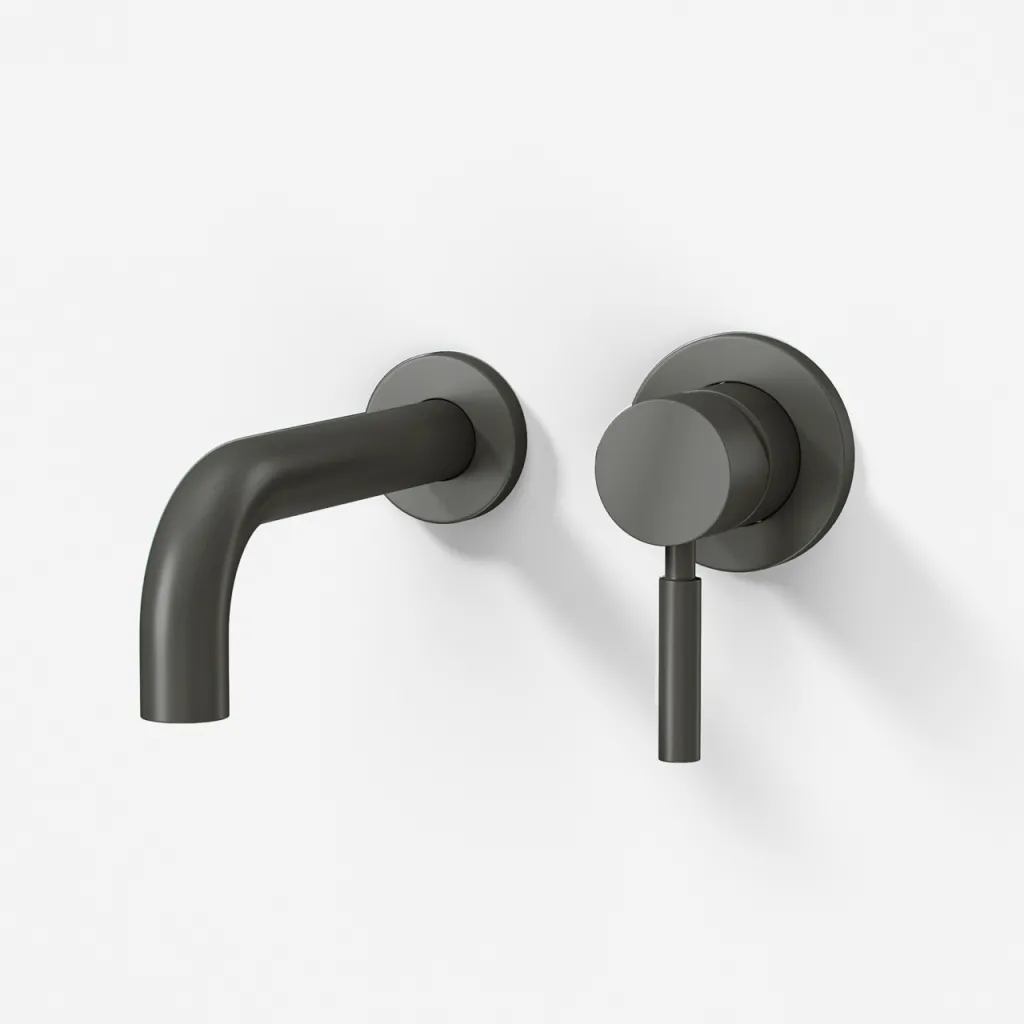 Semplice SHV102 - Washbasin fitting 22 cm spout, PVD Matt Gun Metal