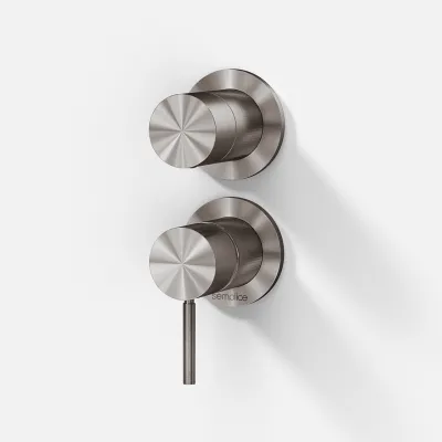 Semplice SBR901 - Single lever shower mixer, PVD Brushed Steel