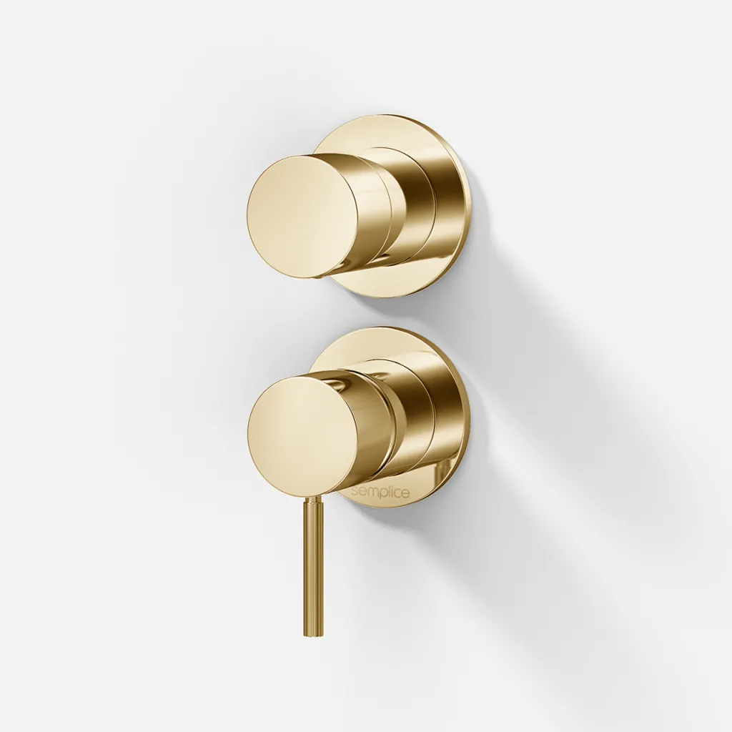 Semplice SBR901 - Single lever shower mixer, Polished Brass Natural
