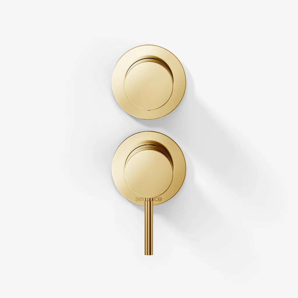 Semplice SBR901 - Single lever shower mixer, Polished Brass Natural