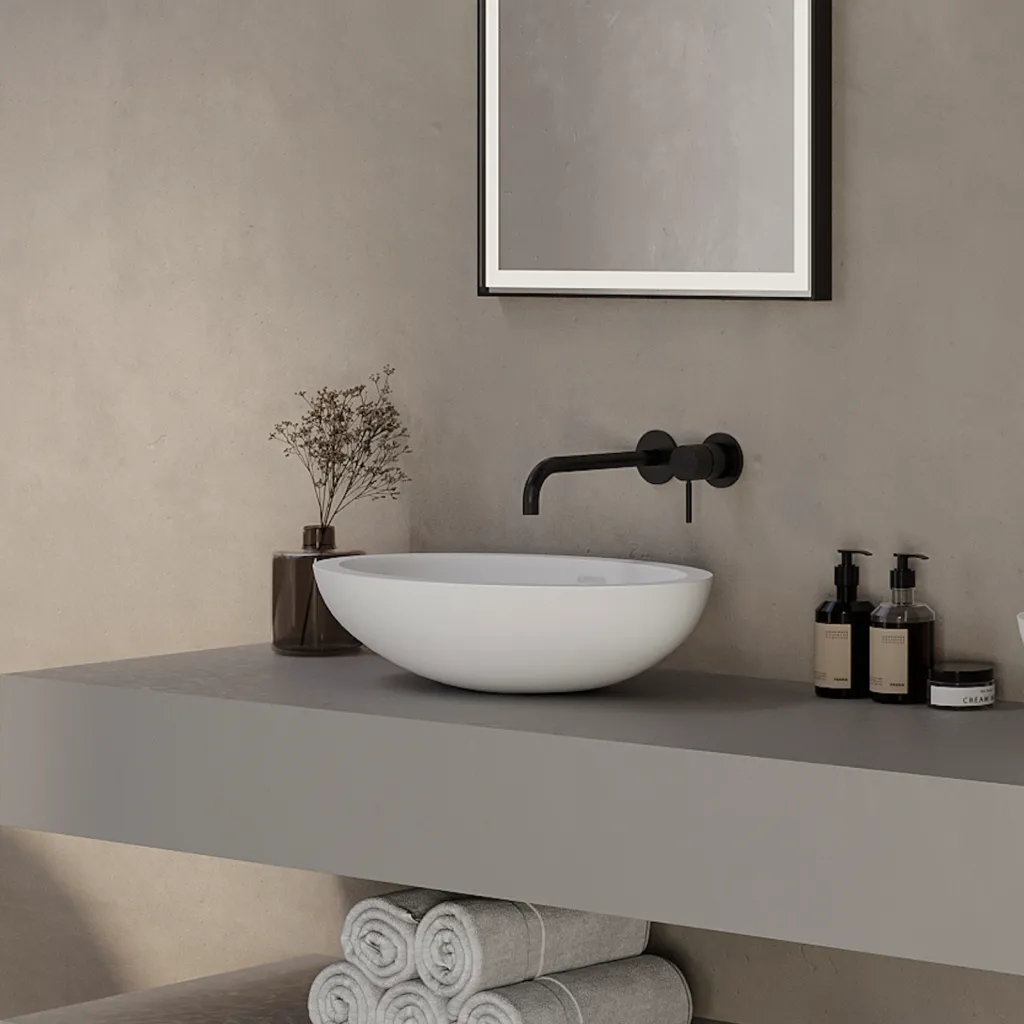 Semplice SHV502 - Single-lever washbasin mixer, 22 cm spout, Matt black