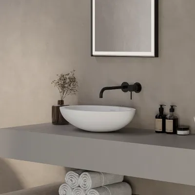 Semplice SHV502 - Single-lever washbasin mixer, 22 cm spout, Matt black