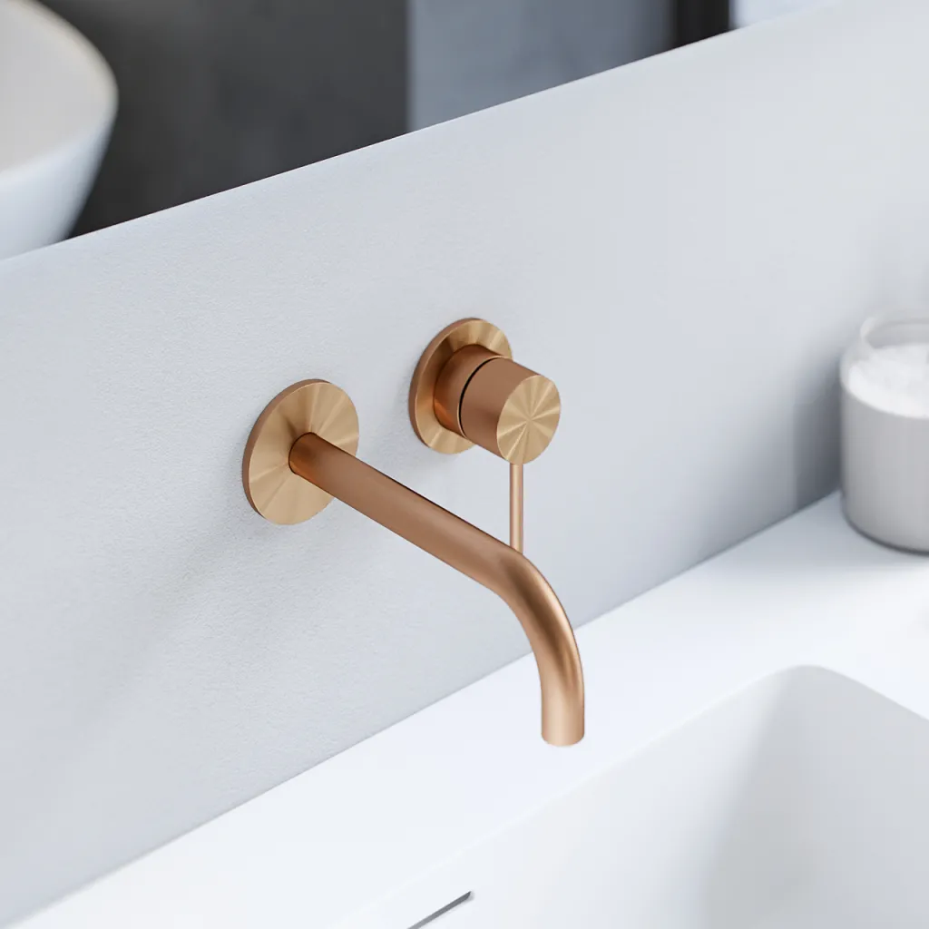 Semplice SHV502 - Single lever washbasin mixer, 22 cm spout, PVD Brushed Copper