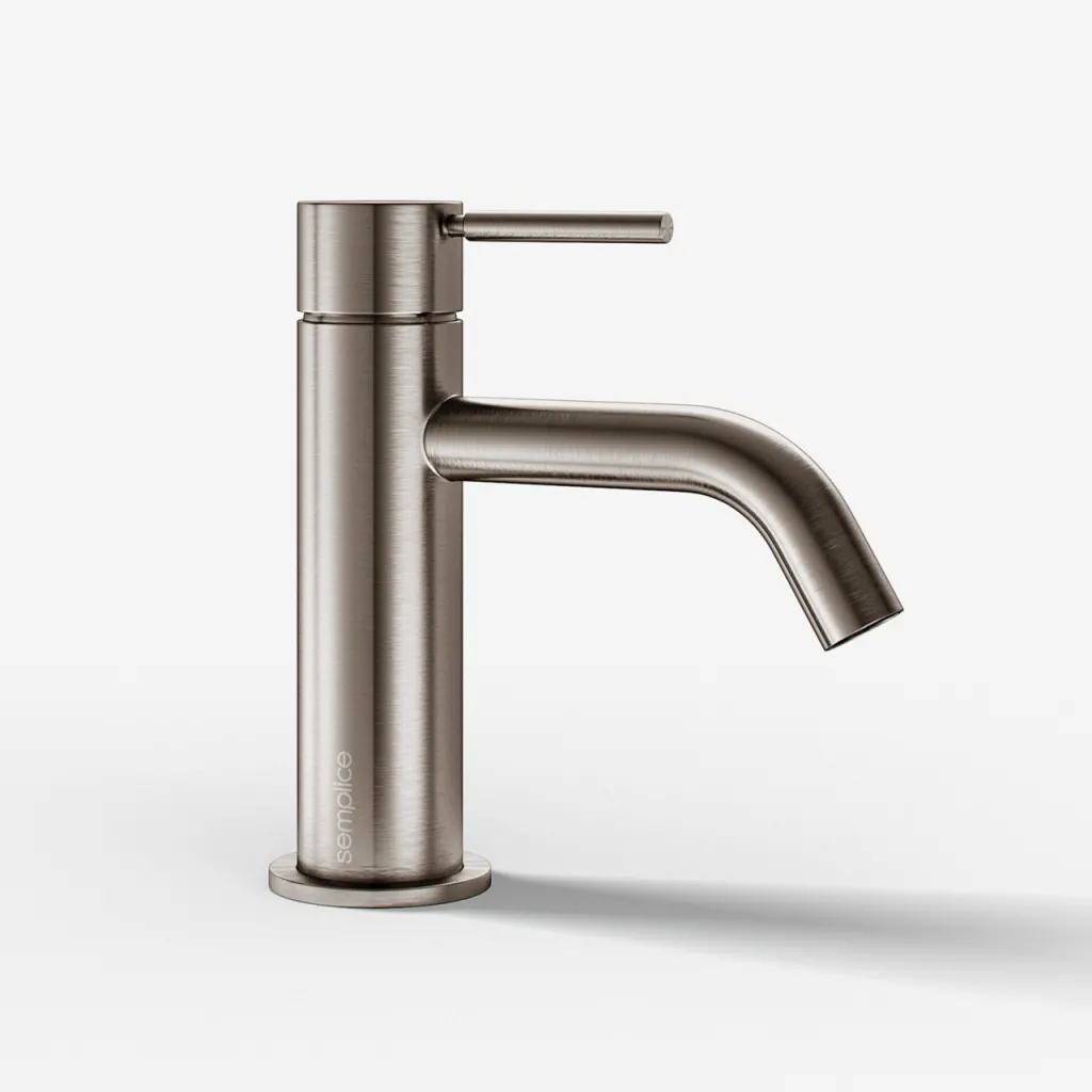 Semplice SHV501 - Basin mixer S-size, PVD Brushed Steel