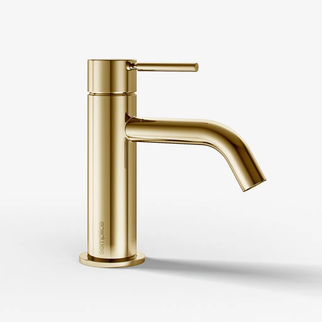 Semplice SHV501 - Washbasin fitting S-size, Polished Brass Natural