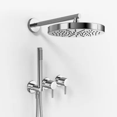 Semplice SBR801 S01 - Shower set, Ø24 cm, Wall, Chrome