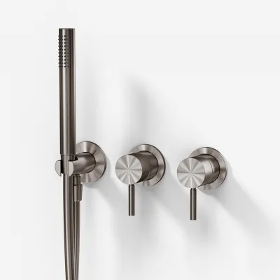 Semplice SBR801 S01 - XL Rain DeLux Ø24 cm, PVD Brushed Steel