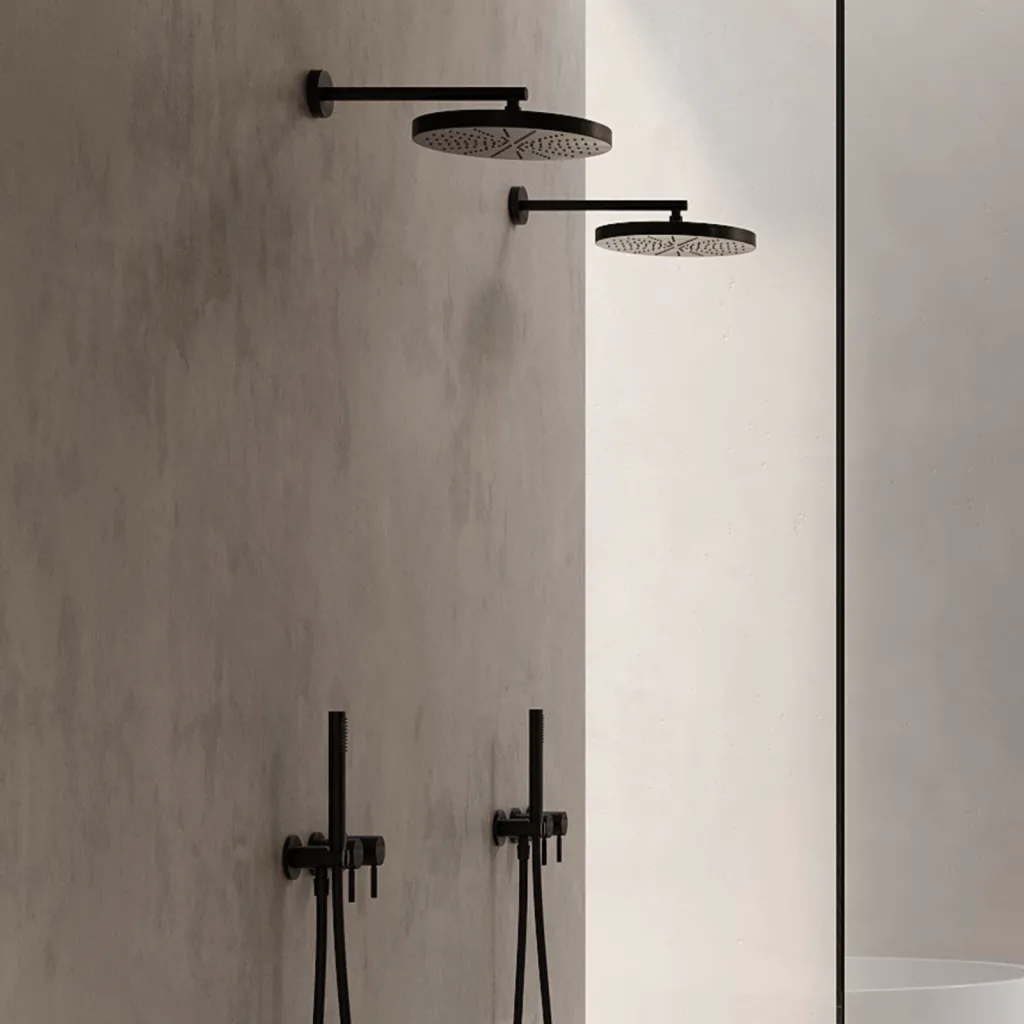 Semplice SBR801 S01 - Shower set, XL Rain DeLux Ø24 cm, Matte black