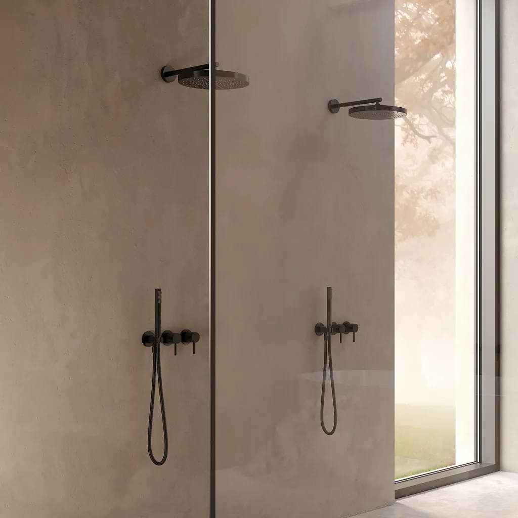 Semplice SBR801 S01 - Shower set, XL Rain DeLux Ø24 cm, Matte black