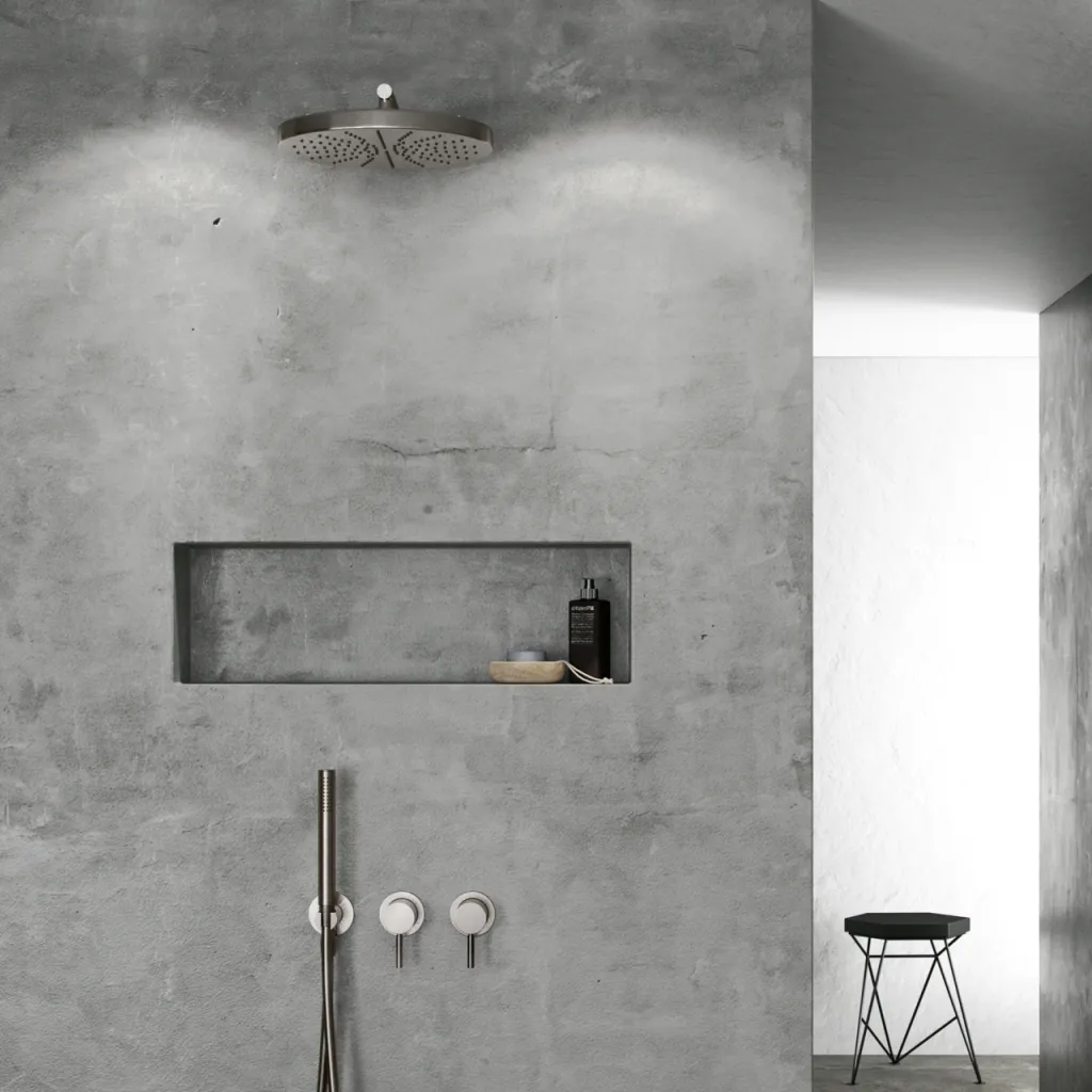 Semplice SBR801 S02 - XXL Rain DeLux Ø28 cm, PVD Brushed Steel