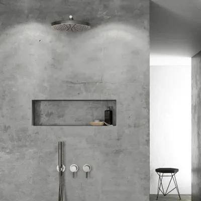 Semplice SBR801 S02 - XXL Rain DeLux Ø28 cm, PVD Brushed Steel