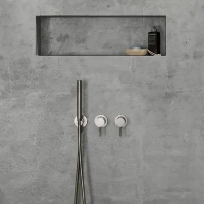 Semplice SBR801 S02 - XXL Rain DeLux Ø28 cm, PVD Brushed Steel
