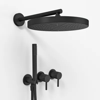 Semplice SBR801 S02 - XXL Rain DeLux Ø28 cm, Matt black