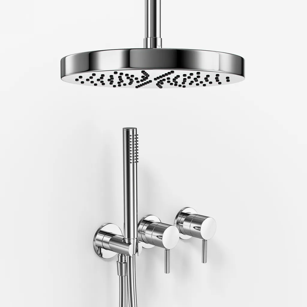 Semplice SBR801 S03 - XL Rain DeLux Ø24 cm, Ceiling, Chrome