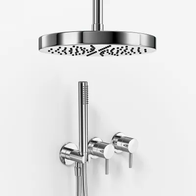 Semplice SBR801 S03 - XL Rain DeLux Ø24 cm, Ceiling, Chrome