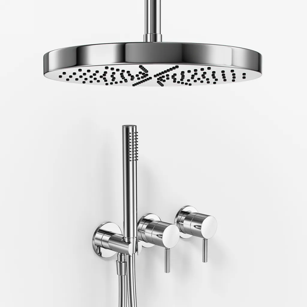 Semplice SBR801 S04 - XXL Rain DeLux Ø28 cm, Ceiling, Chrome
