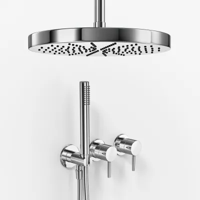 Semplice SBR801 S04 - XXL Rain DeLux Ø28 cm, Ceiling, Chrome