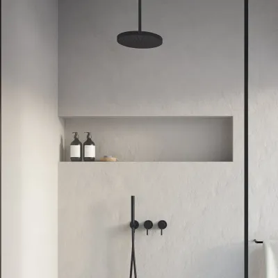 Semplice SBR801 S04 - XXL Rain DeLux Ø28 cm, Ceiling, Matt black