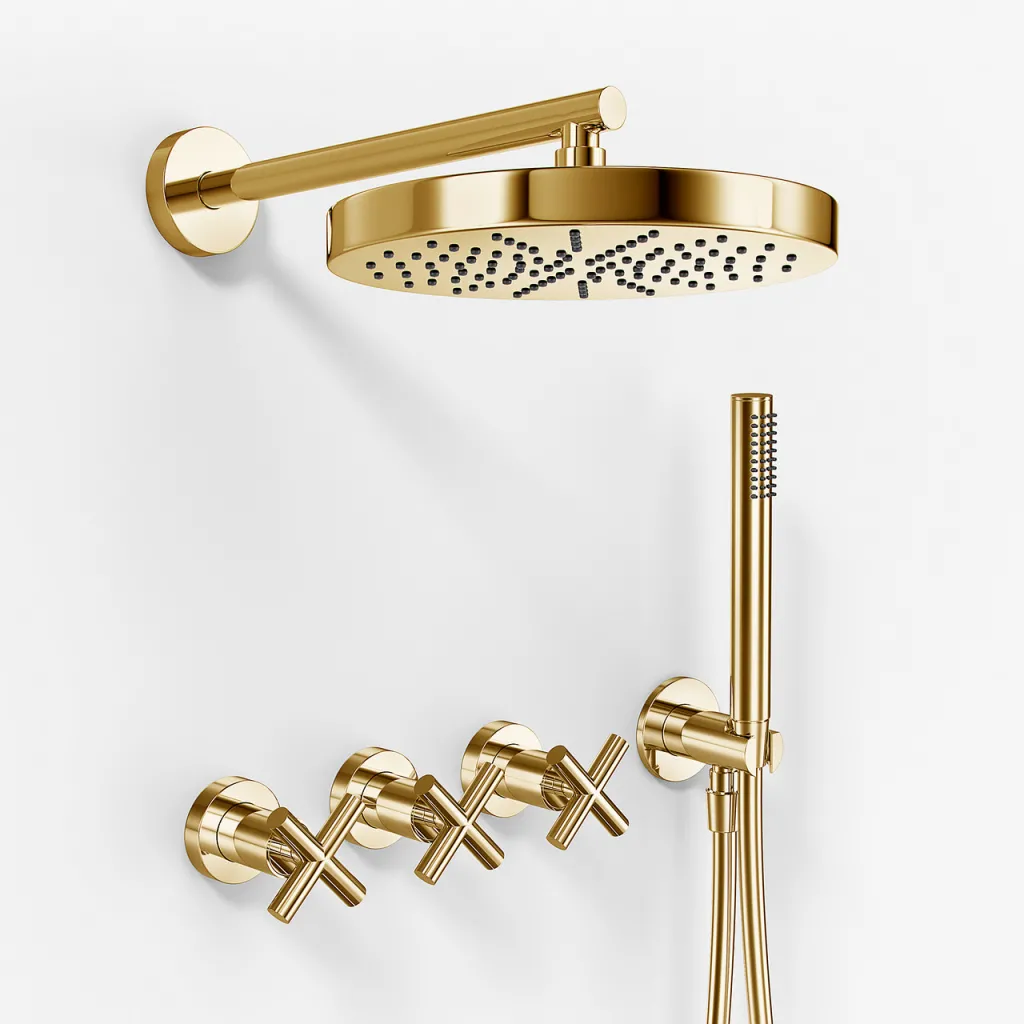 Fly Classic FBR704 S01 - XL Rain DeLux Ø24 cm, Polished Brass Natural