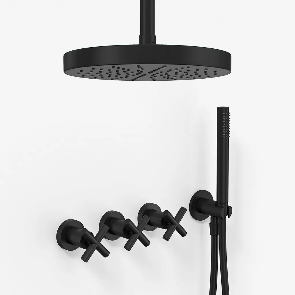 Fly Classic FBR704 S03 - XL Rain DeLux Ø24 cm, Ceiling, Matt black