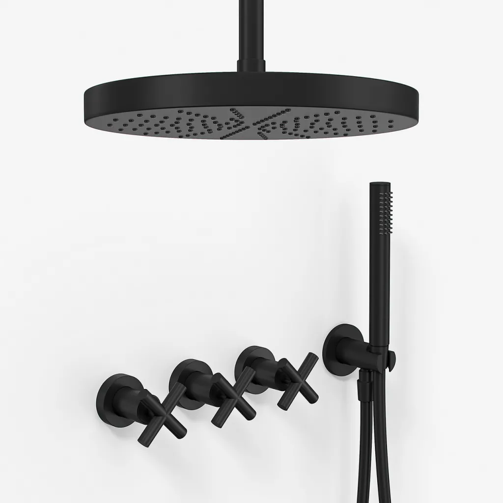 Fly Classic FBR704 S04 - XXL Rain DeLux Ø28 cm, Ceiling, Matt black