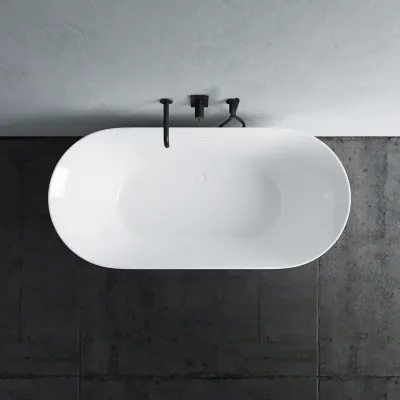 Takai 150 - 150x70 cm Bathtub, Slim Design, Glossy White