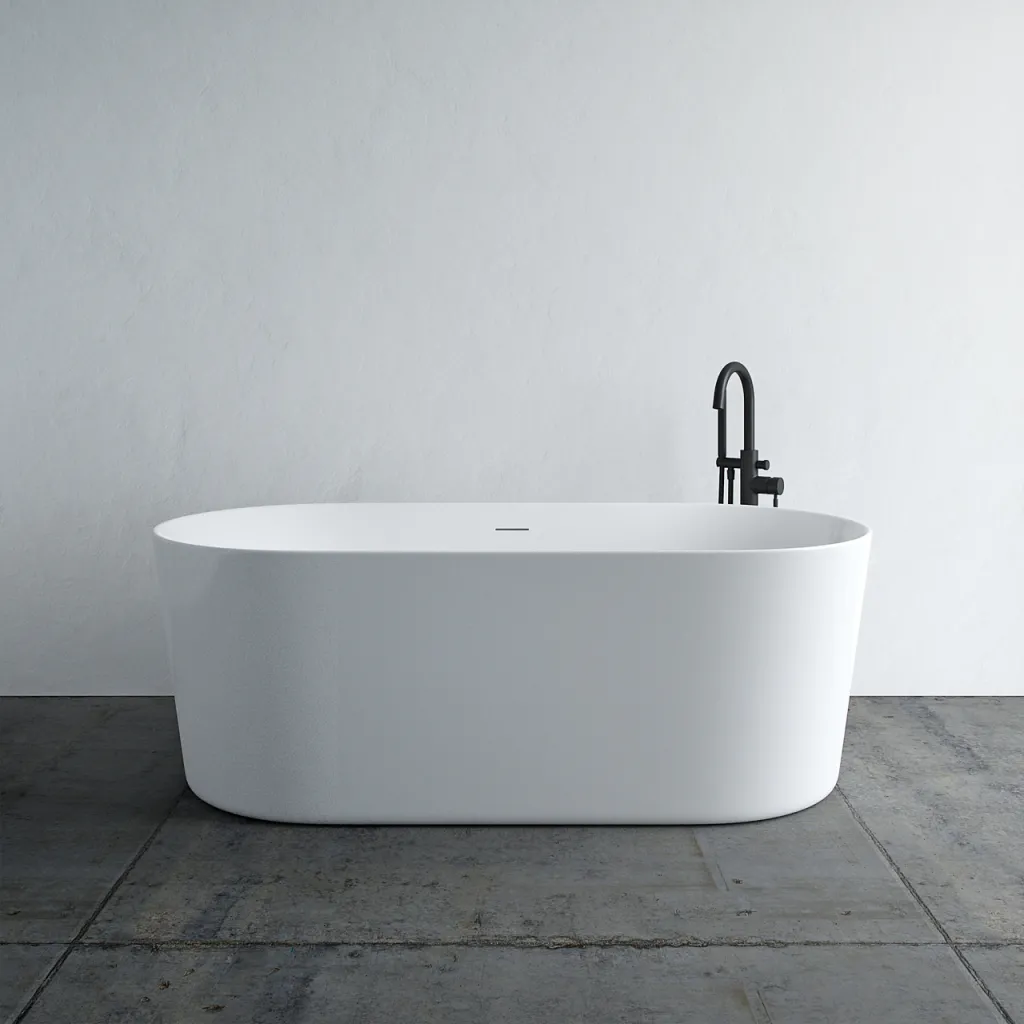Takai 170 - 170x80 cm Bathtub, Slim Design, Glossy White