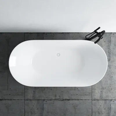 Takai 170 - 170x80 cm Bathtub, Slim Design, Glossy White