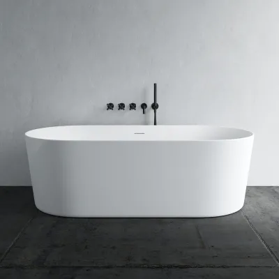 Takai 178 - 178x80 cm Bathtub, Slim Design, Glossy White