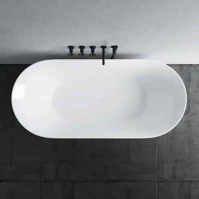 Takai 178 - 178x80 cm Bathtub, Slim Design, Glossy White