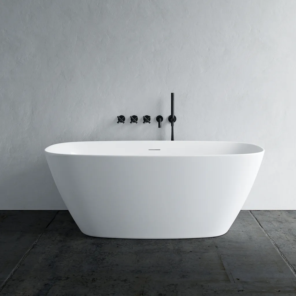 Chic 150 - 150x72 cm Bathtub, Slim Design, Glossy White