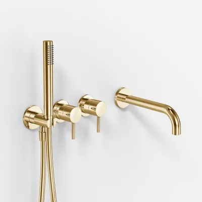 Semplice SBR801 S11 - Tub/shower, Polished Brass Natural 